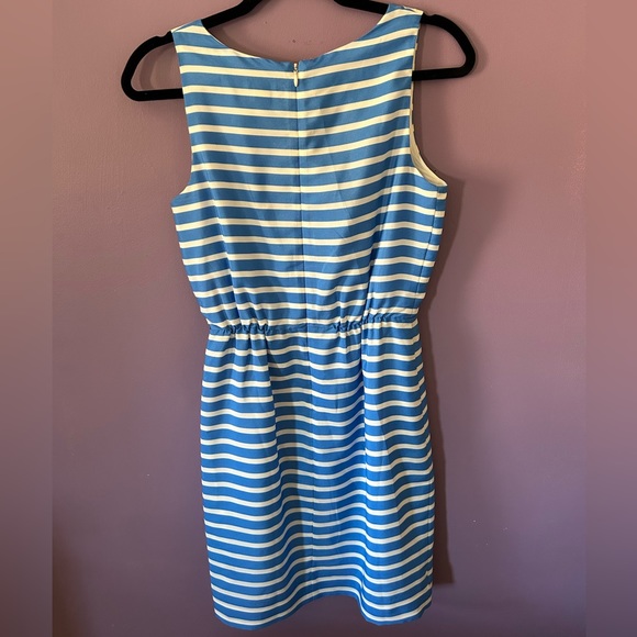 Women’s J.Crew Blue and White Striped Dress Size 0 - Picture 4 of 5
